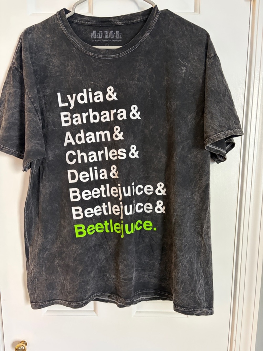 Beetlejuice Graphic Tee with Bold Name Print